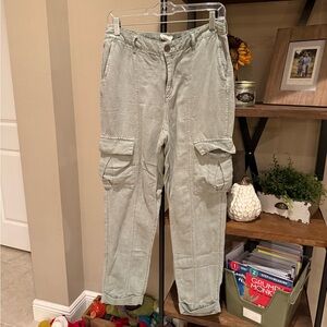 Nicole Miller Women’s Straight Leg Green Cargo Pants